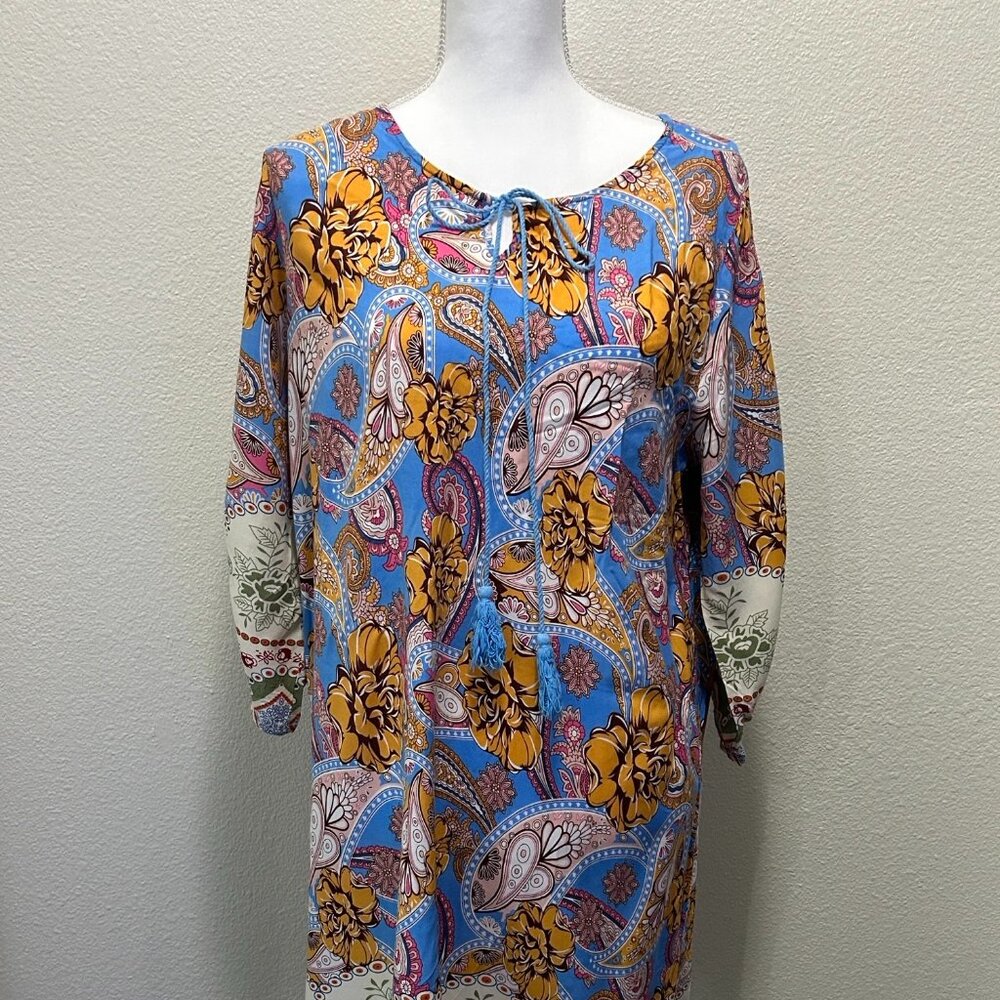 Hotouch colorful sheath midi dress with contrasting colors at hem, XL